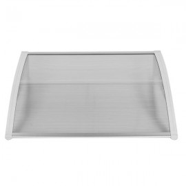 [US-W]HT-100 x 80 Household Application Door & Window Rain Cover Eaves Transparent Board & White Holder