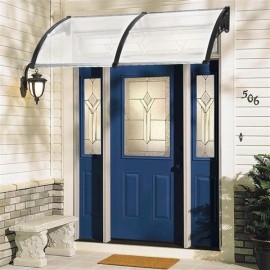 [US-W]HT-200 x 100 Household Application Door & Window Rain Cover Eaves Black Holder