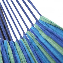[US-W]Portable Outdoor Polyester Hammock Set Blue & Green