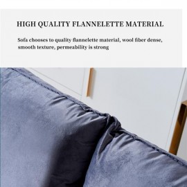 Velvet Fabric sofa with pocket-71‘’grey