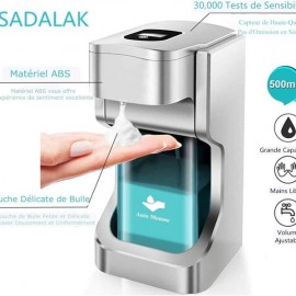 SADALAK Automatic Foam Soap Dispenser with Touchless Automatic Foaming for Bathroom/Home/School/Office, 500ml Large Capacity Countertop Infrared Motion Sensor Match Upgraded Waterproof Base