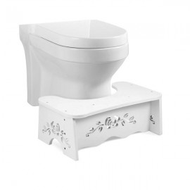 White Squatting Toilet Stool Bathroom Squat Toilet Stool 7 inch