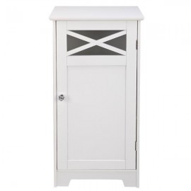 Single Door Fork Bathroom Cabinet White