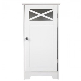 Single Door Fork Bathroom Cabinet White
