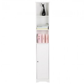 FCH One Door & Three Layers Bathroom Cabinet White