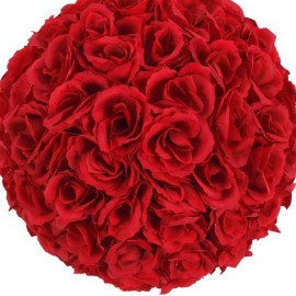 5Pcs 25CM Flower Balls Wedding Decoration Wine Red