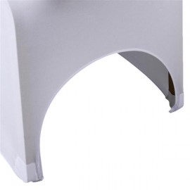 100 pcs 95% Polyester Fiber & 5% Spandex Chair Covers with Front Arch White