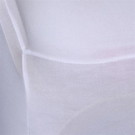 100 pcs 95% Polyester Fiber & 5% Spandex Chair Covers with Front Arch White