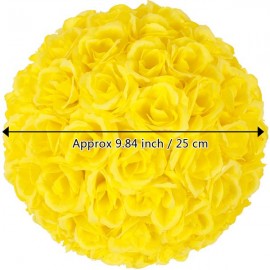 10Pcs 25CM Flower Balls Wedding Decoration Yellow