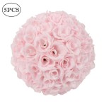 5Pcs 25CM Flower Balls Wedding Decoration Pink