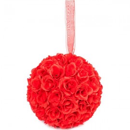 5Pcs 25CM Flower Balls Wedding Decoration Red