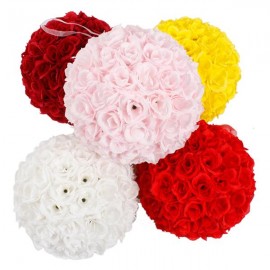 5Pcs 25CM Flower Balls Wedding Decoration Red